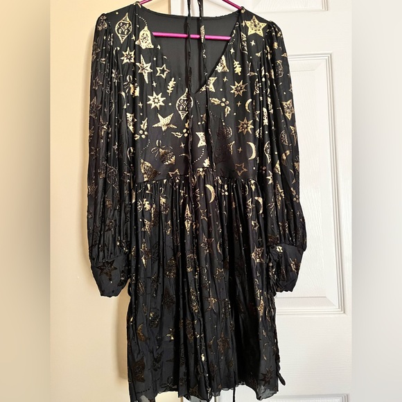 Black Milk Burned Velvet Christmas Baubles Heavenly Dress - Picture 2 of 5